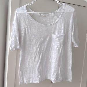 Forever 21 Half Sleeve White Tee